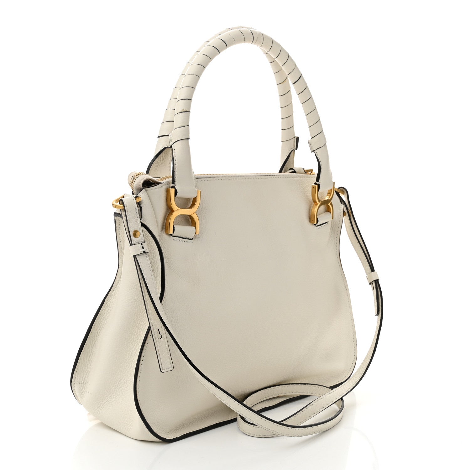 Chloe Calfskin Medium Marcie Satchel White 3 of 12