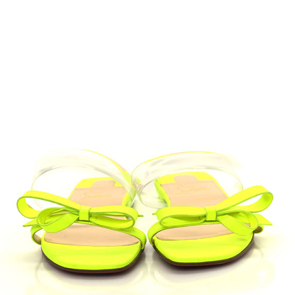 Christian Louboutin Calfskin Patent PVC Just Nodo Flat 35 Sulfure 3 of 10