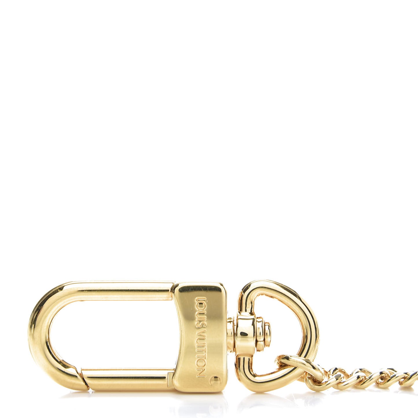 Metal Pochette Extender Key Ring Chain Gold