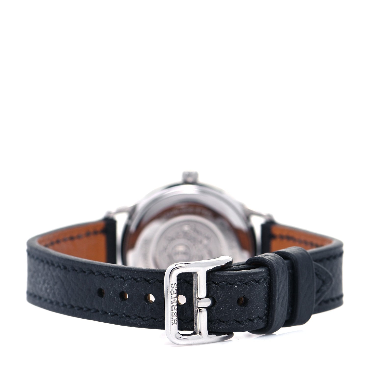 Hermes Stainless Steel Epsom Diamond Bezel 25mm Slim d'Hermes Quartz Watch Noir 3 of 4