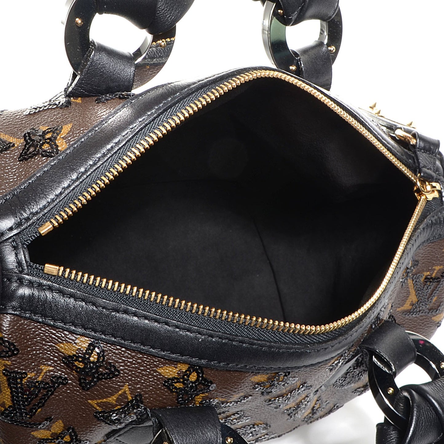 Monogram Sequins Eclipse Speedy 28 Black
