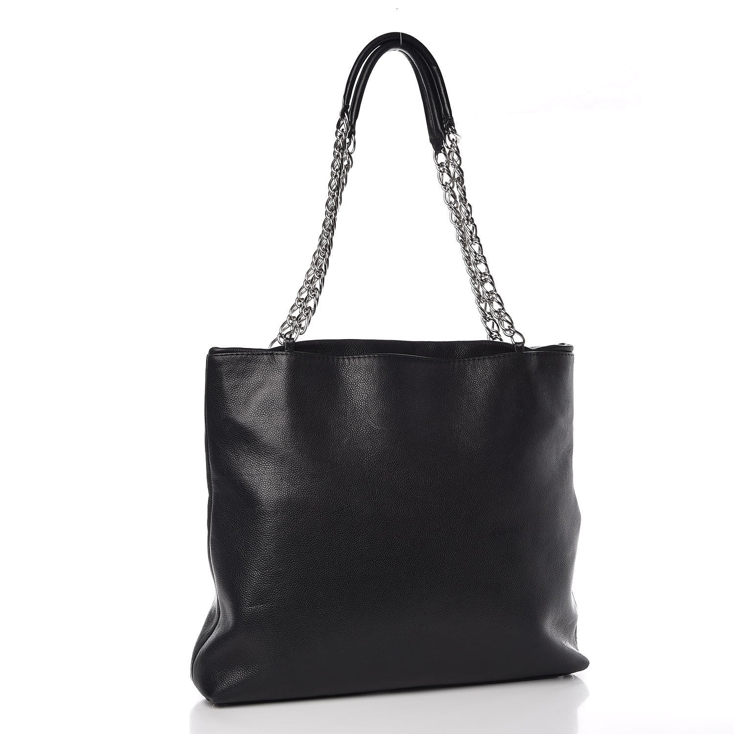 Chanel Caviar Large CC Tuck Tote Black 3 of 10