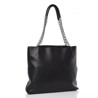 Chanel Caviar Large CC Tuck Tote Black 3 of 10