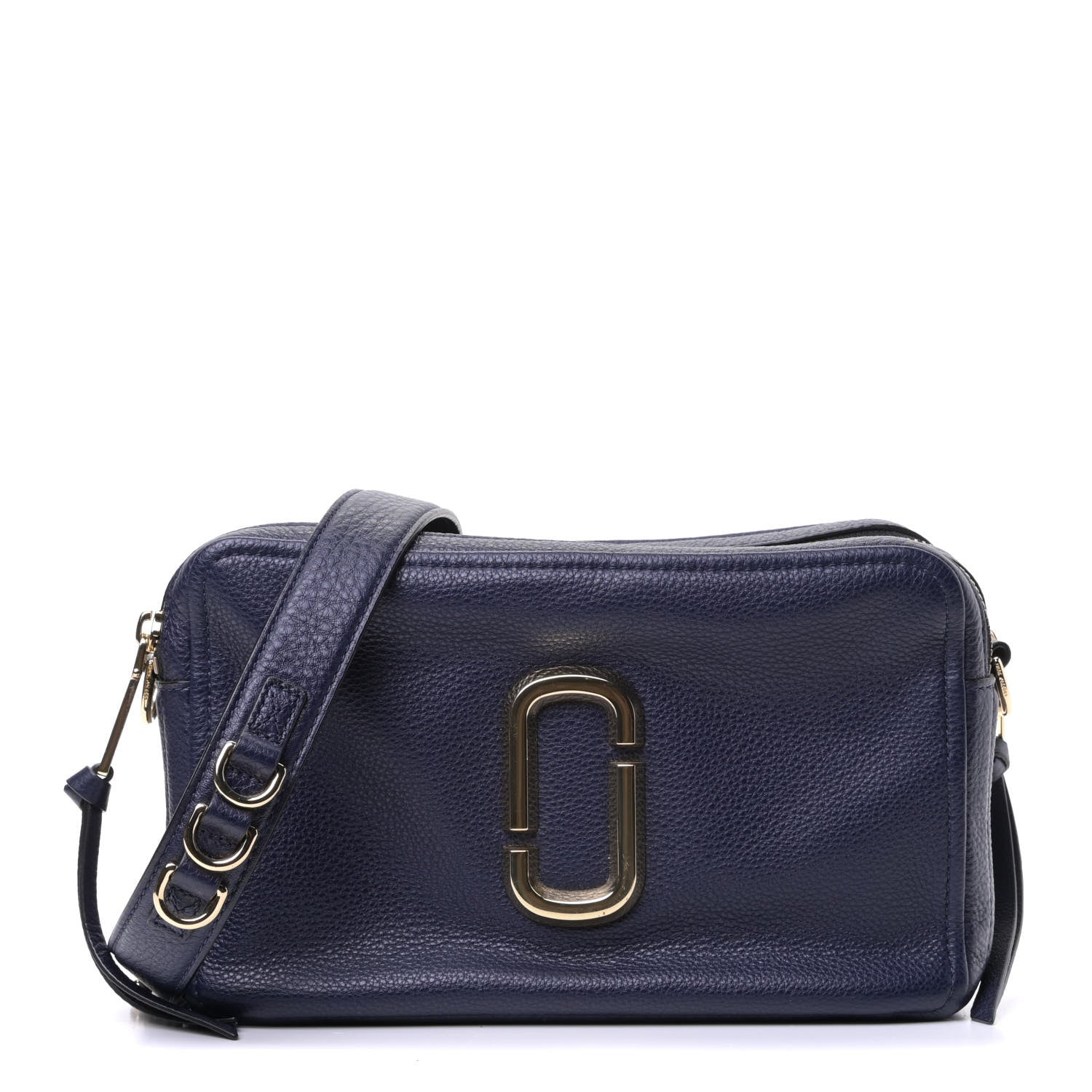 Marc Jacobs Supple Natural Grain Calfskin The Softshot 27 Bag Navy 2 of 12