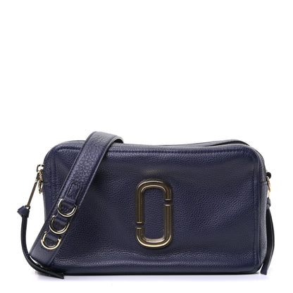 Marc Jacobs Supple Natural Grain Calfskin The Softshot 27 Bag Navy 2 of 12