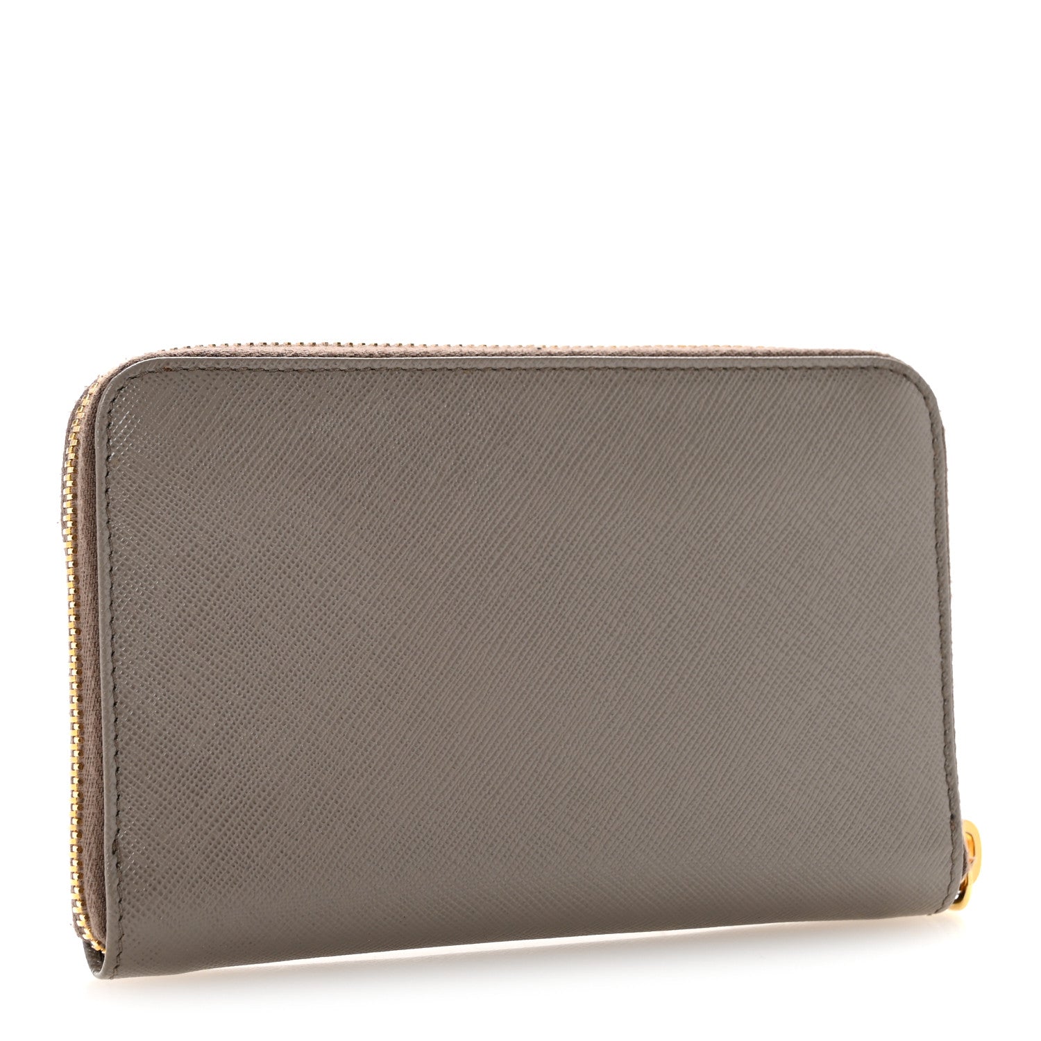 Prada Saffiano Metal Zip Around Wallet Argilla 3 of 10