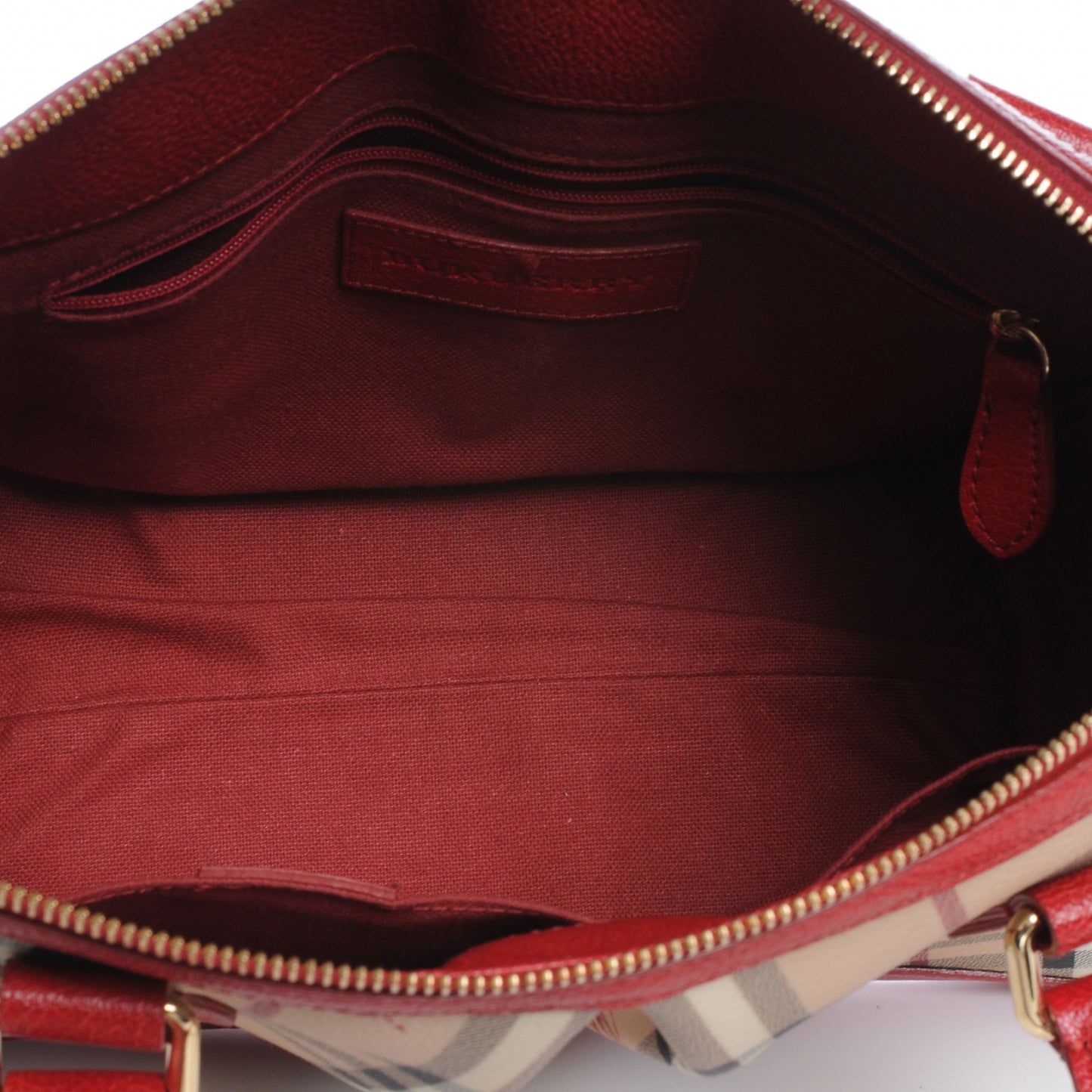 Haymarket Check Pilgrim Tote Red