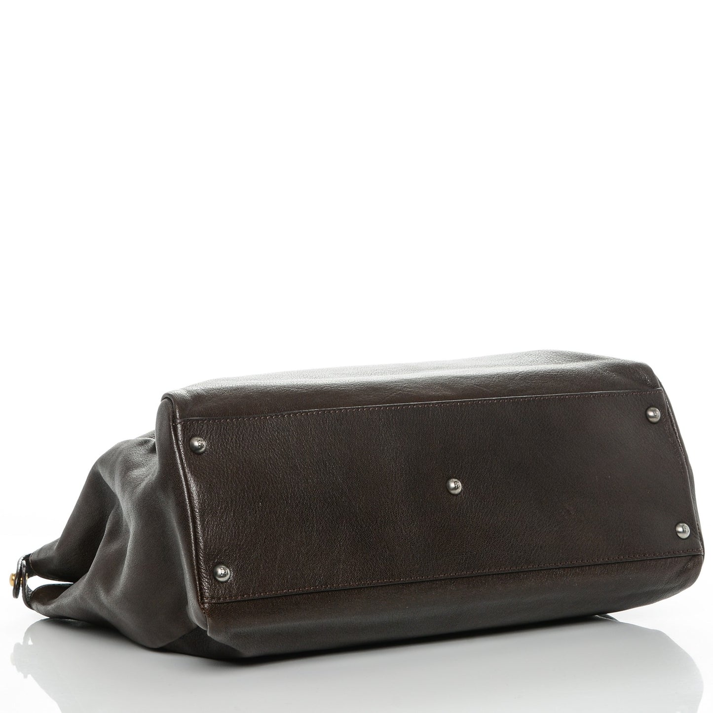 Goatskin Large Peekaboo Iconic Satchel Moro Grigio