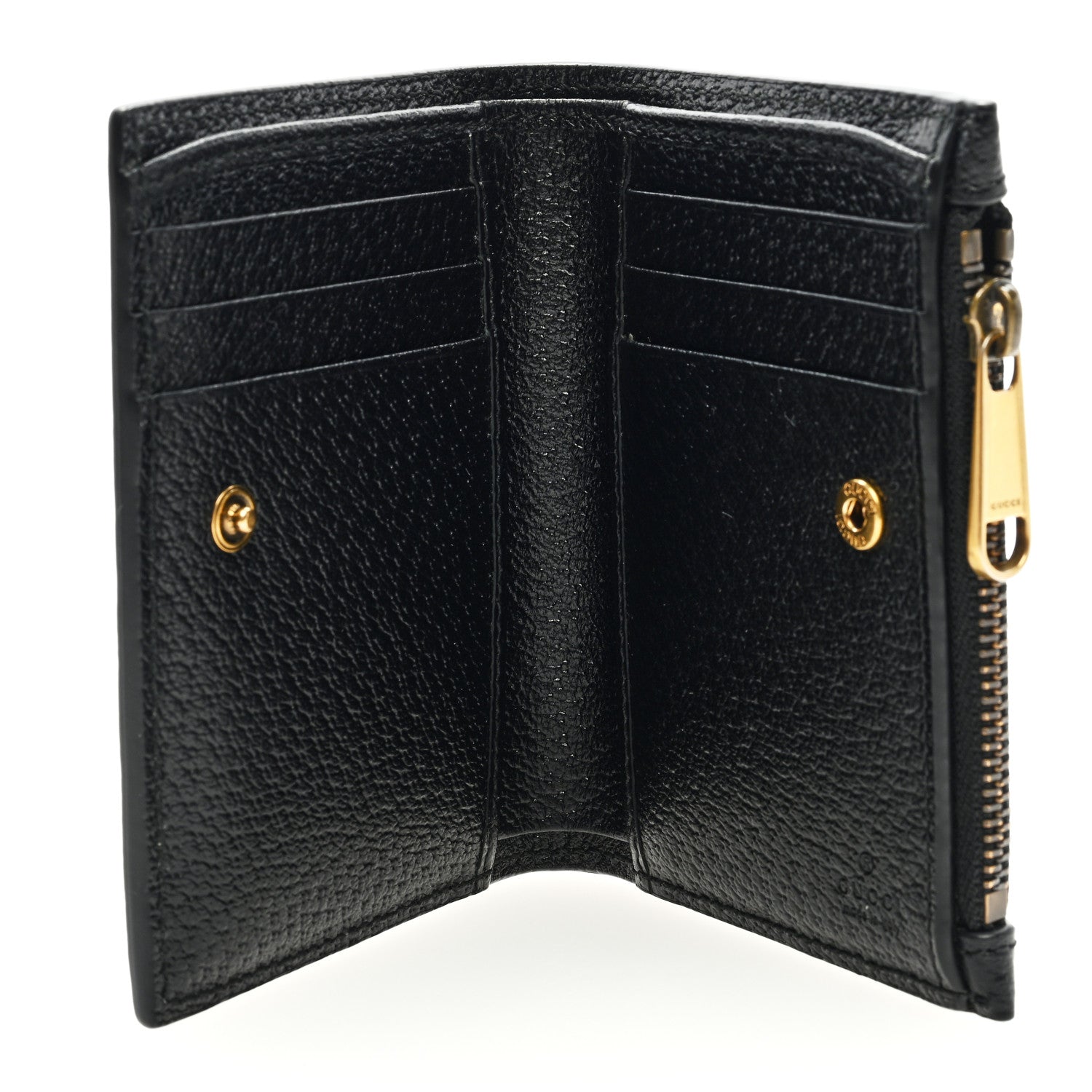 Gucci Dollar Calfskin GG Marmont Long Wallet Black 5 of 6
