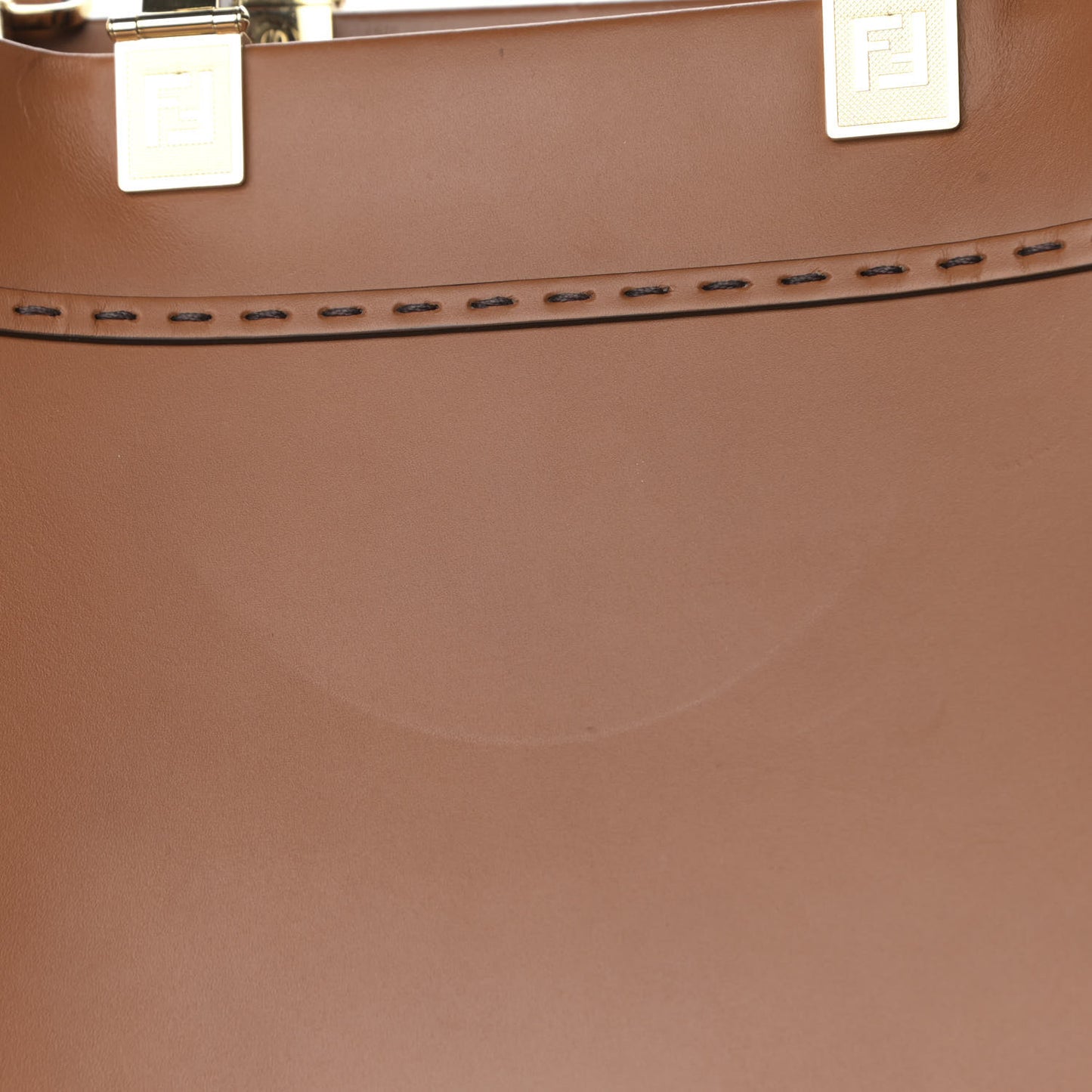 Vitello King Plexiglass Medium Fendi Sunshine Shopper Tote Cuoio