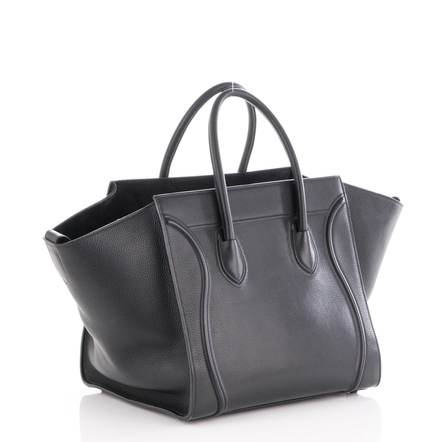 Celine Supple Calfskin Medium Phantom Luggage Black 2 of 7