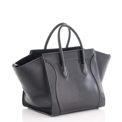 Celine Supple Calfskin Medium Phantom Luggage Black 2 of 7