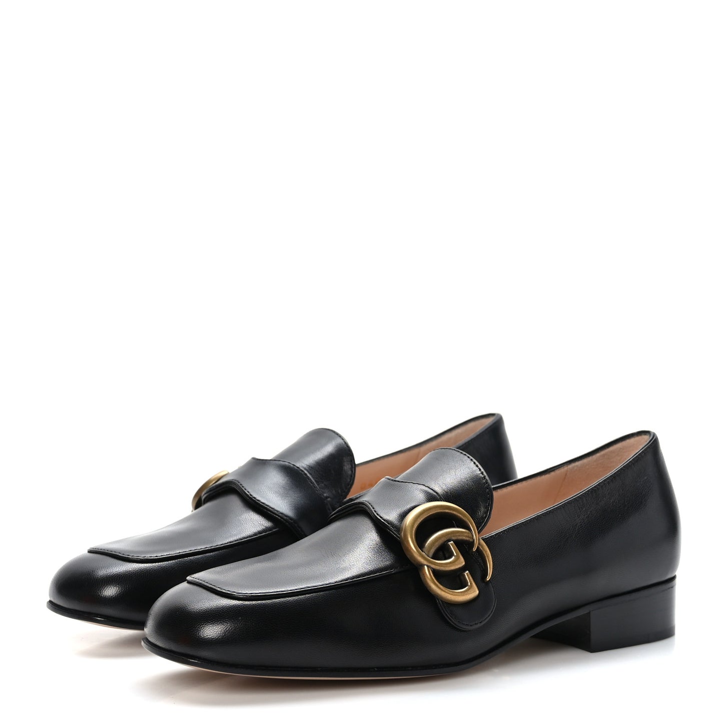 Malaga Kid Womens GG Marmont Loafers 35 Black