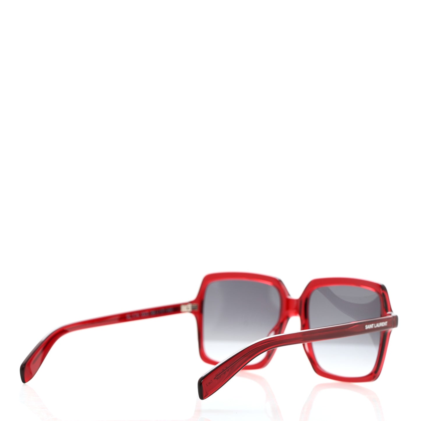 Acetate Square Sunglasses Red