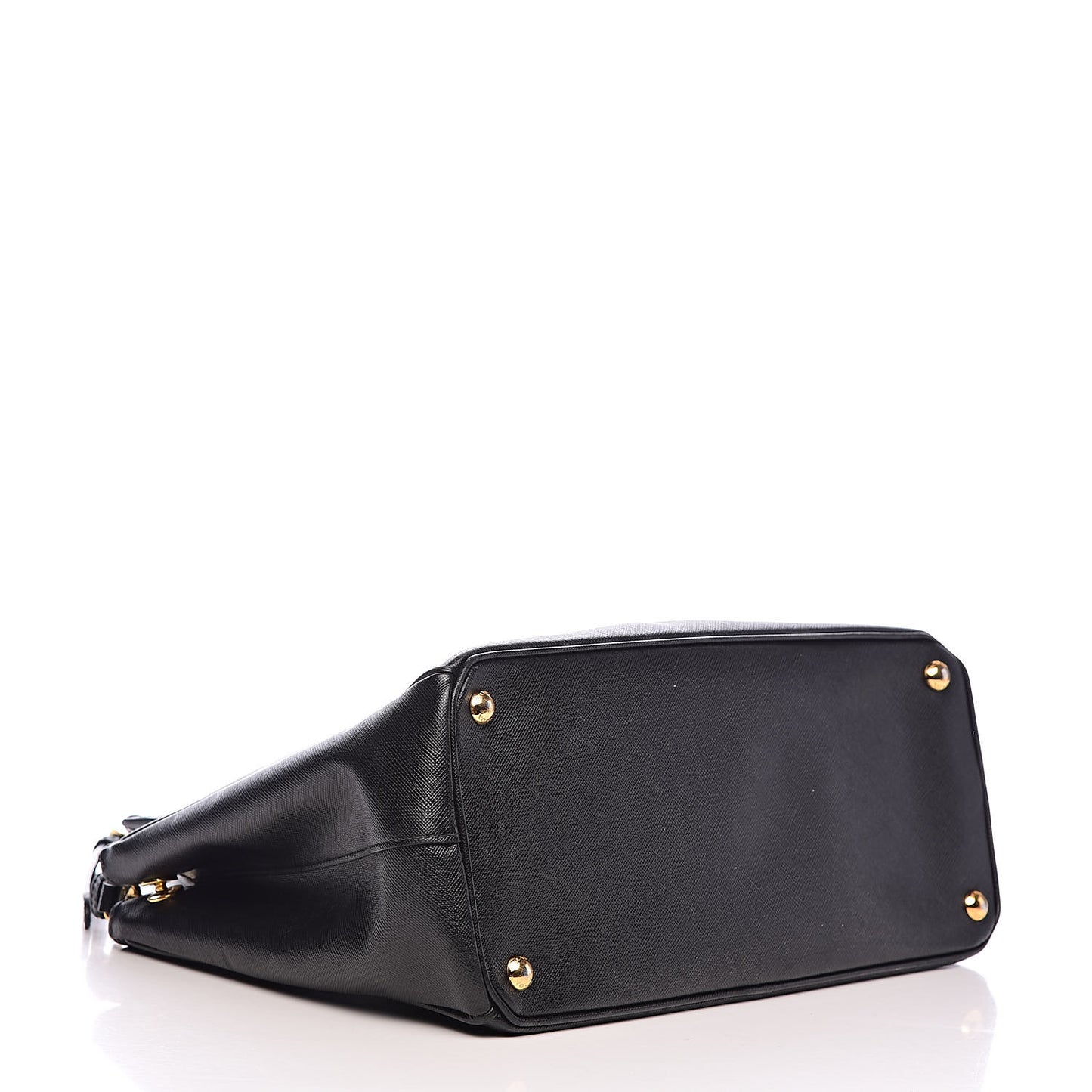 Saffiano Medium Galleria Double Zip Tote Black