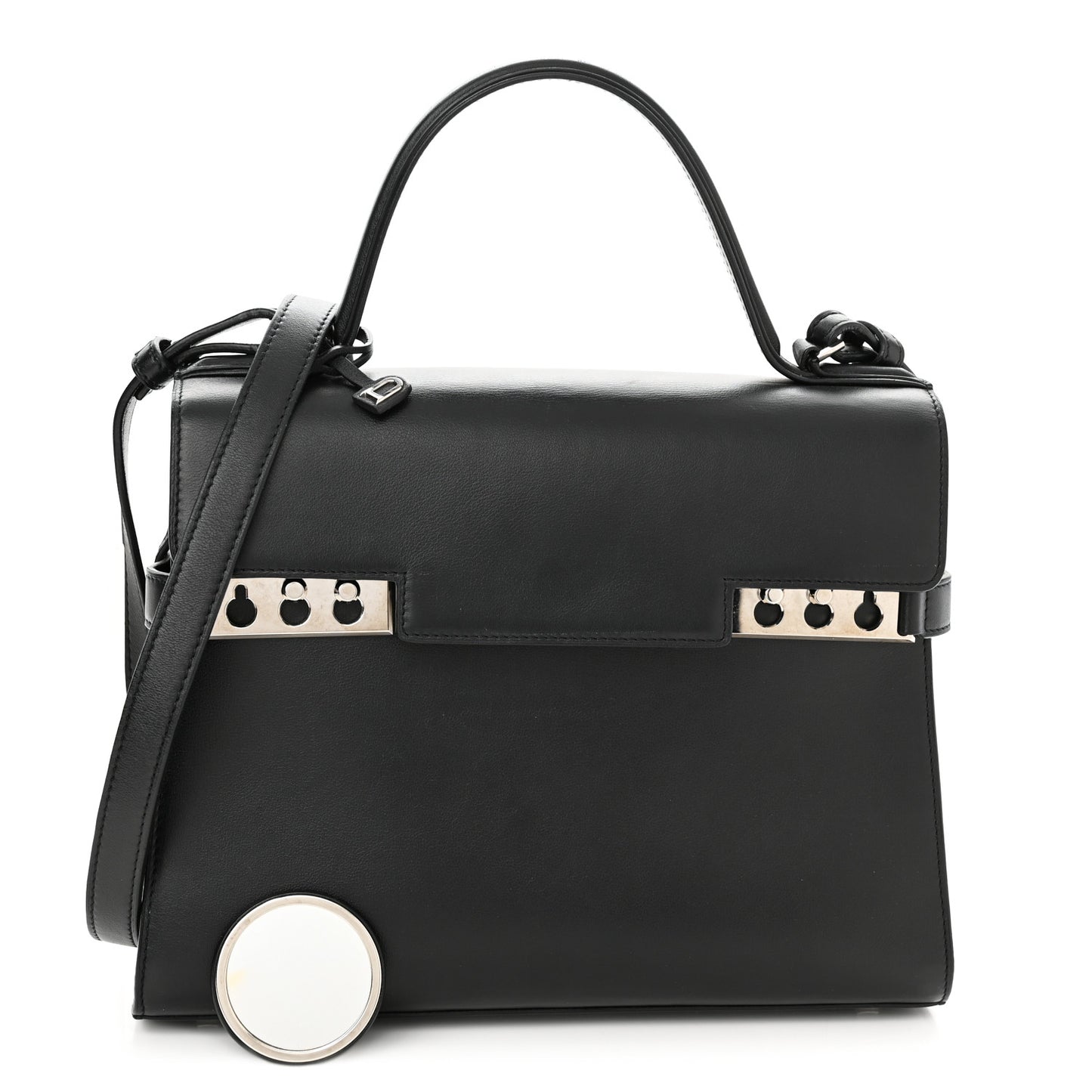 Calfskin MM Tempete Satchel Black