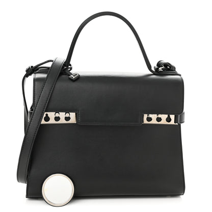 Delvaux Calfskin MM Tempete Satchel Black 1 of 10