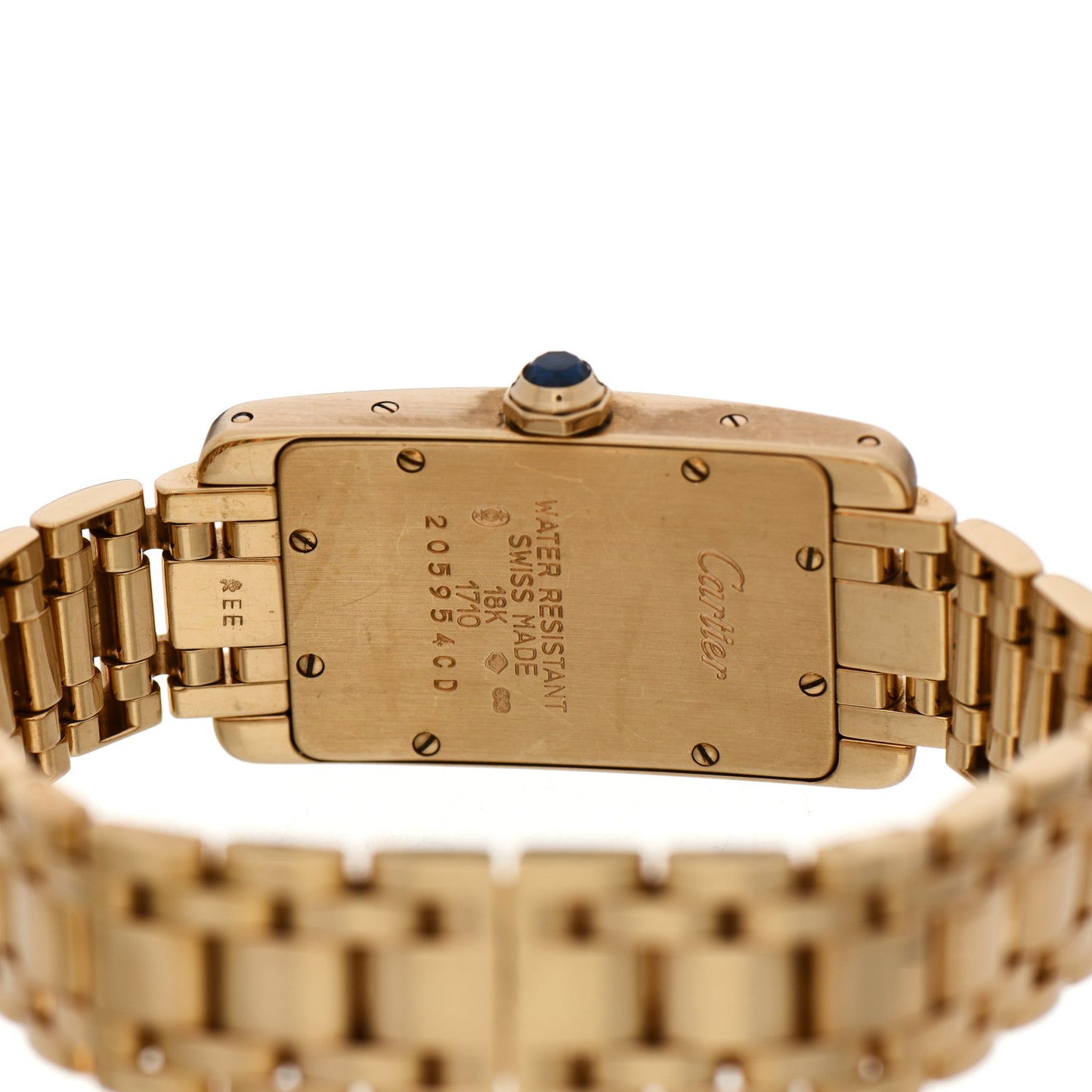 18K Yellow Gold 19mm Tank Americaine Quartz Watch