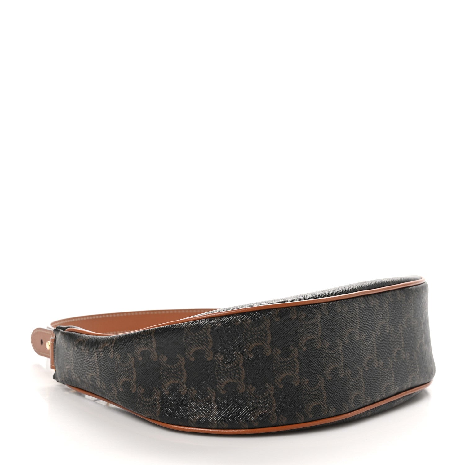 Celine Triomphe Canvas Calfskin Ava Shoulder Bag Tan 4 of 10