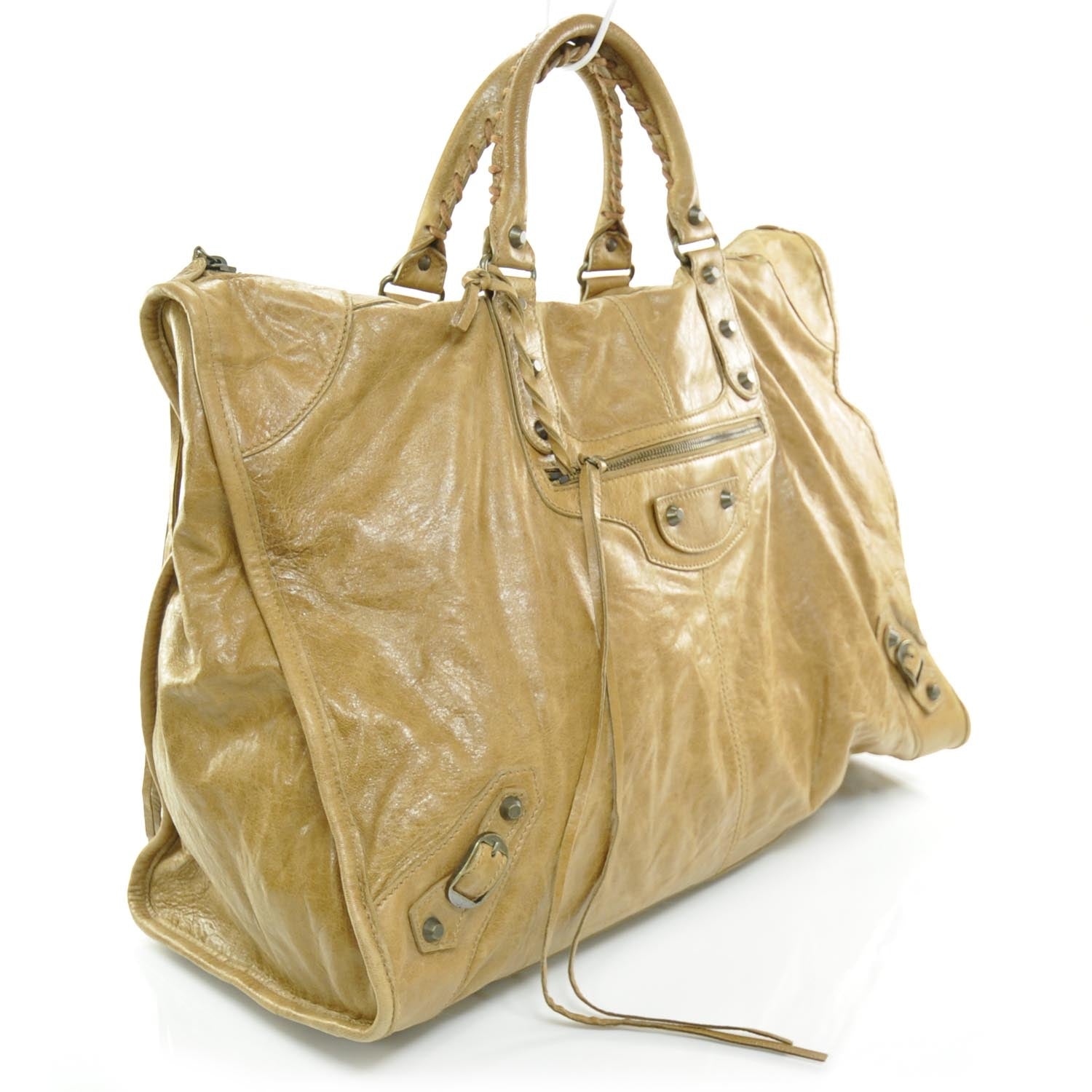 Balenciaga Chevre Weekender Caramel 3 of 10