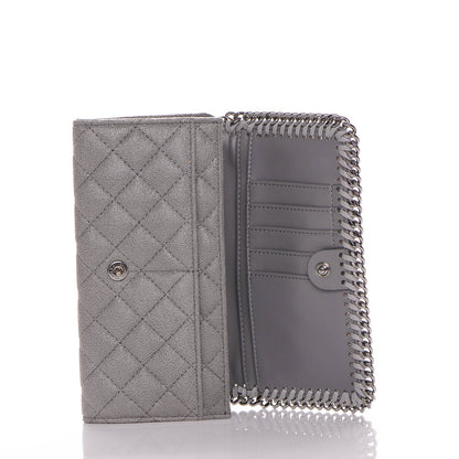 Stella McCartney Shaggy Deer Quilted Falabella Flap Wallet Grey 6 of 7