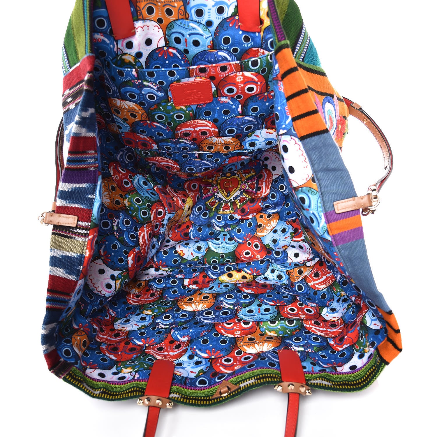 Christian Louboutin Tissu Calfskin Mexicaba Tote Multicolor 6 of 8