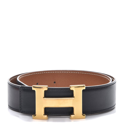 Hermes Box Epsom 32mm H Belt 65 Black Gold 1 of 11