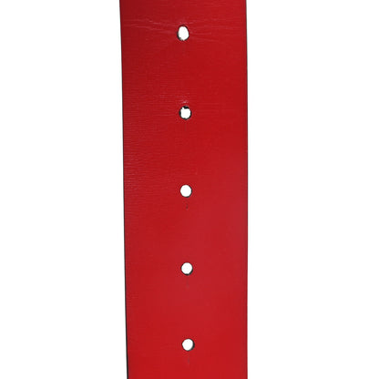 Valentino Garavani Glossy Calfskin VLogo Reversible 30mm Belt 95 38 Black Rouge Pur 4 of 5