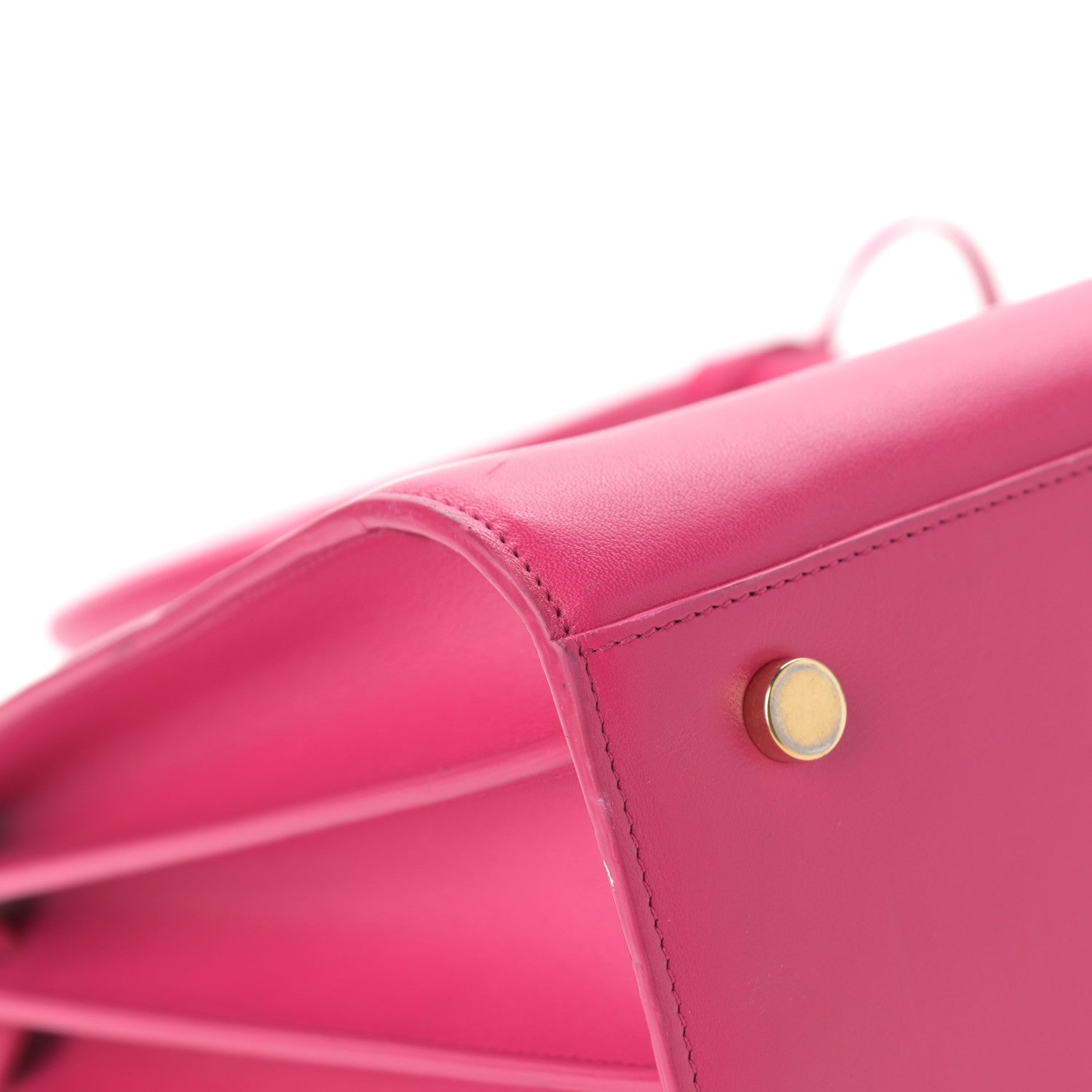 Saint Laurent Calfskin Small Sac De Jour Lipstick Fuchsia 8 of 17