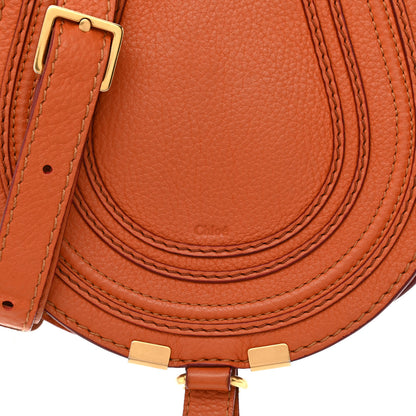 Chloe Calfskin Mini Marcie Round Crossbody Bag Orange 8 of 10