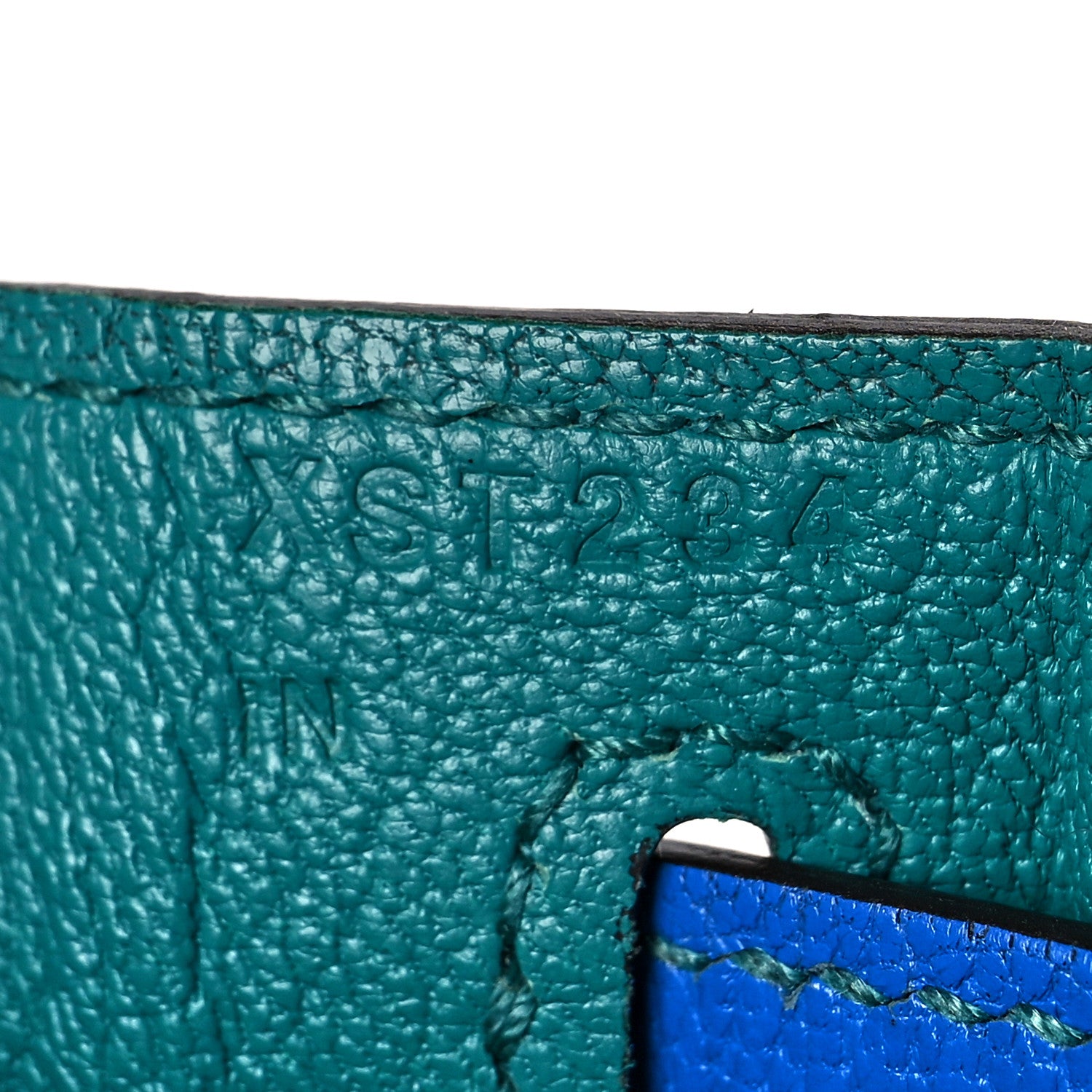 Hermes Chevre Mysore Horseshoe Kelly Retourne 28 Bleu Hydra Bleu Paon 6 of 10