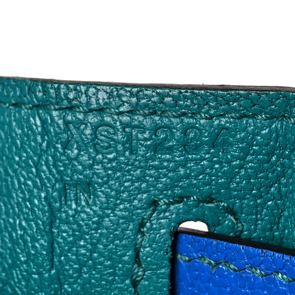 Hermes Chevre Mysore Horseshoe Kelly Retourne 28 Bleu Hydra Bleu Paon 6 of 10