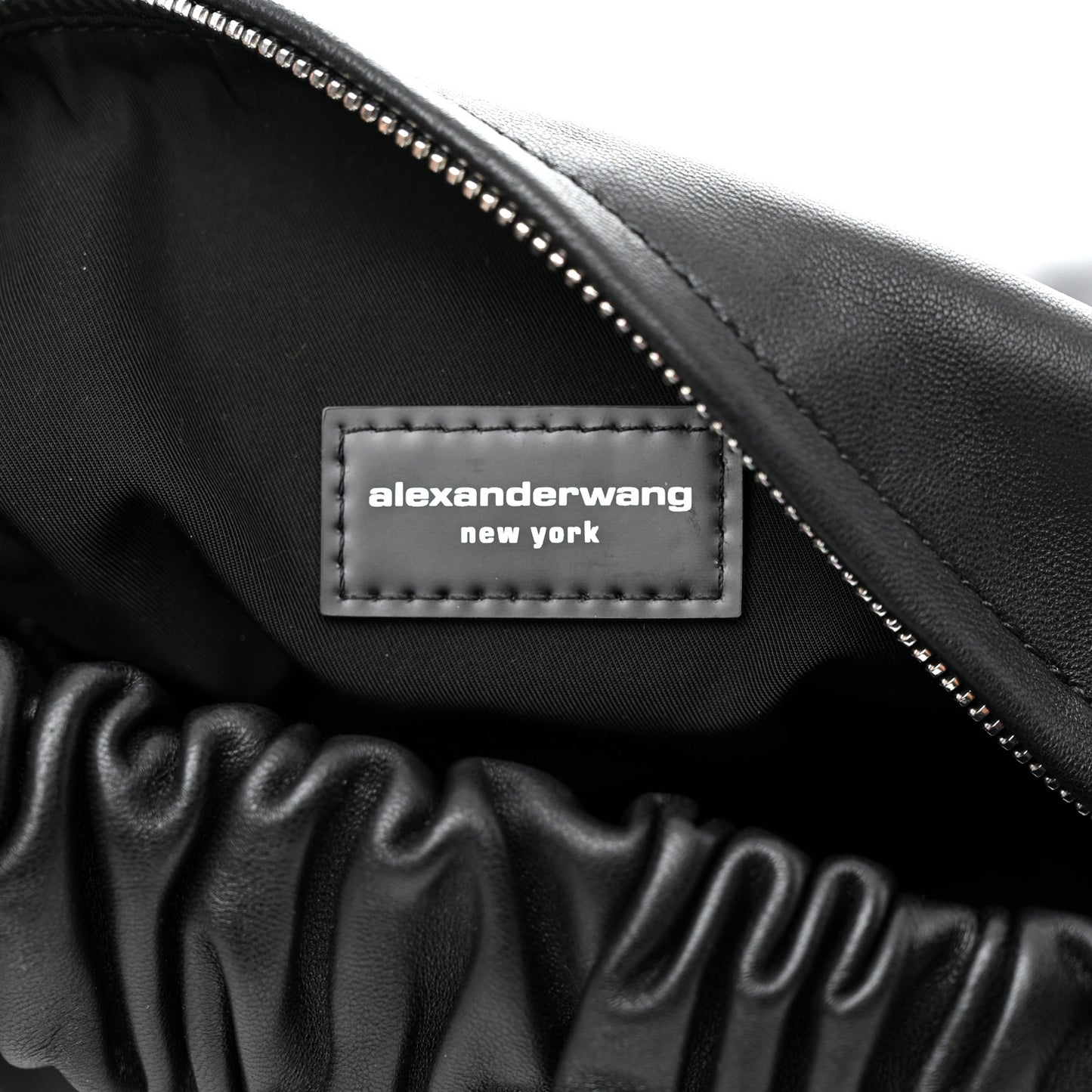 Lambskin Mini Scrunchie Bag Black