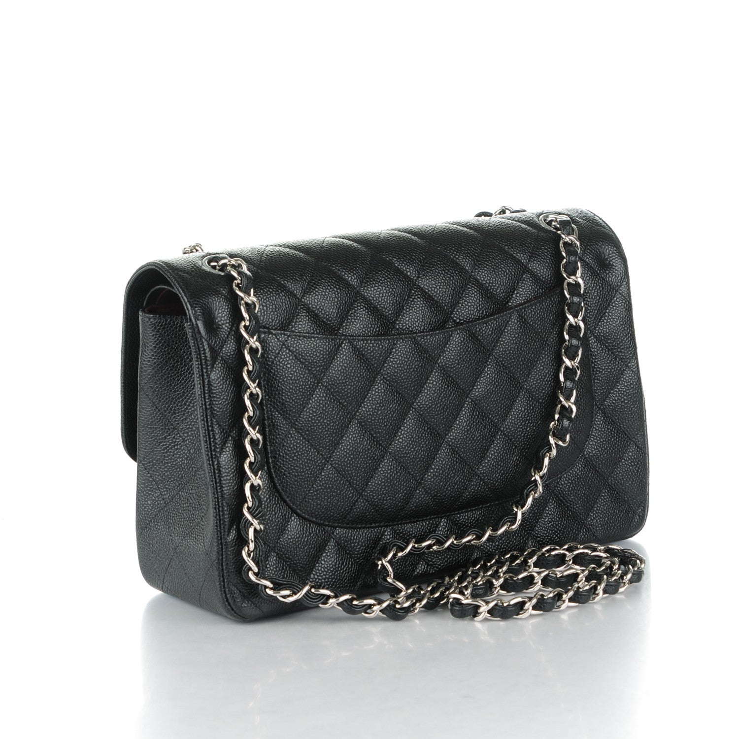 Chanel Caviar Quilted Jumbo Double Flap Black 3 of 8