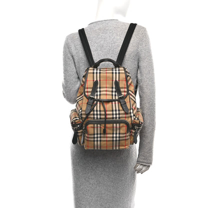 Burberry Nylon Vintage Check Medium Rucksack Backpack Antique Yellow 2 of 11