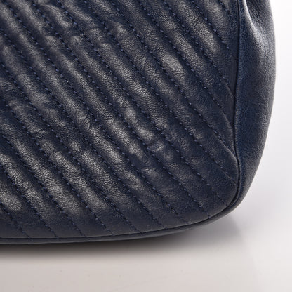 Chanel Calfskin Surpique Chevron Small Flap Navy 16 of 20