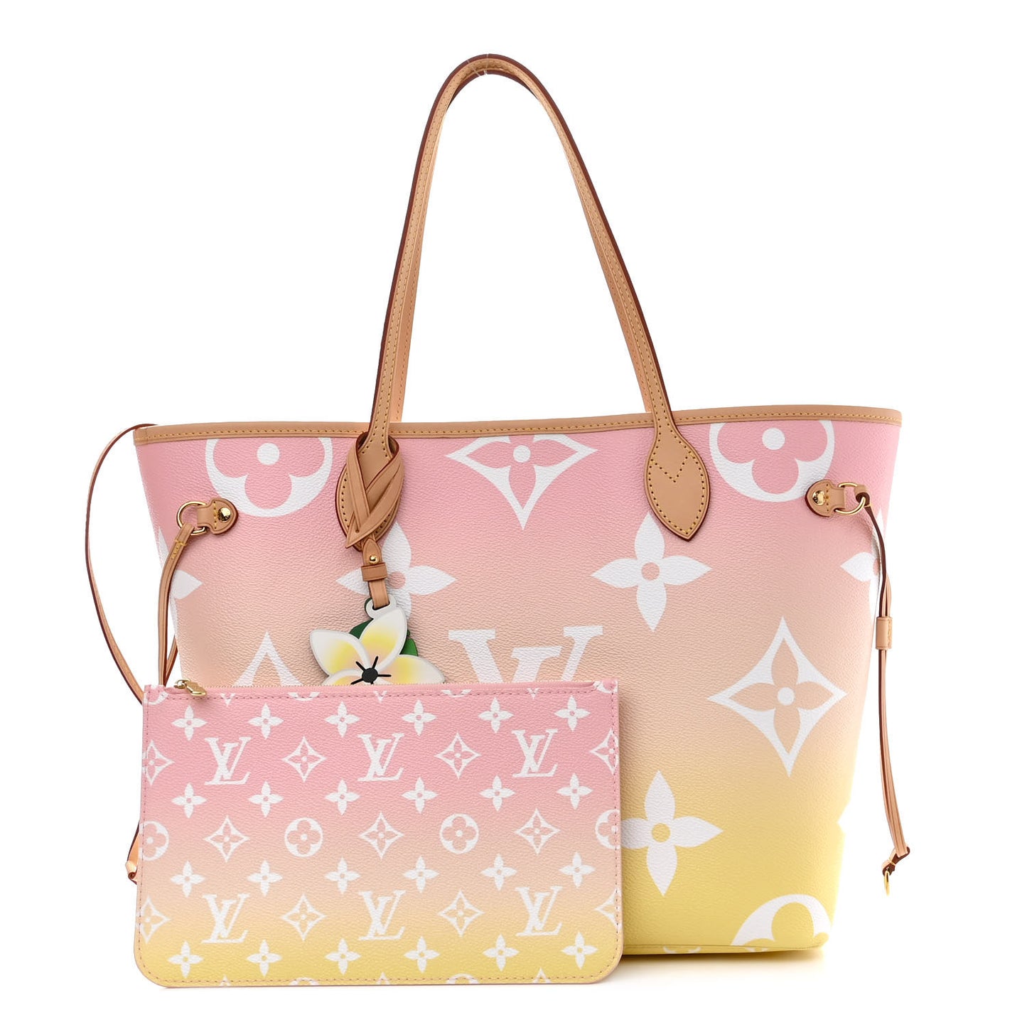 Monogram Giant By The Pool Neverfull MM Light Pink