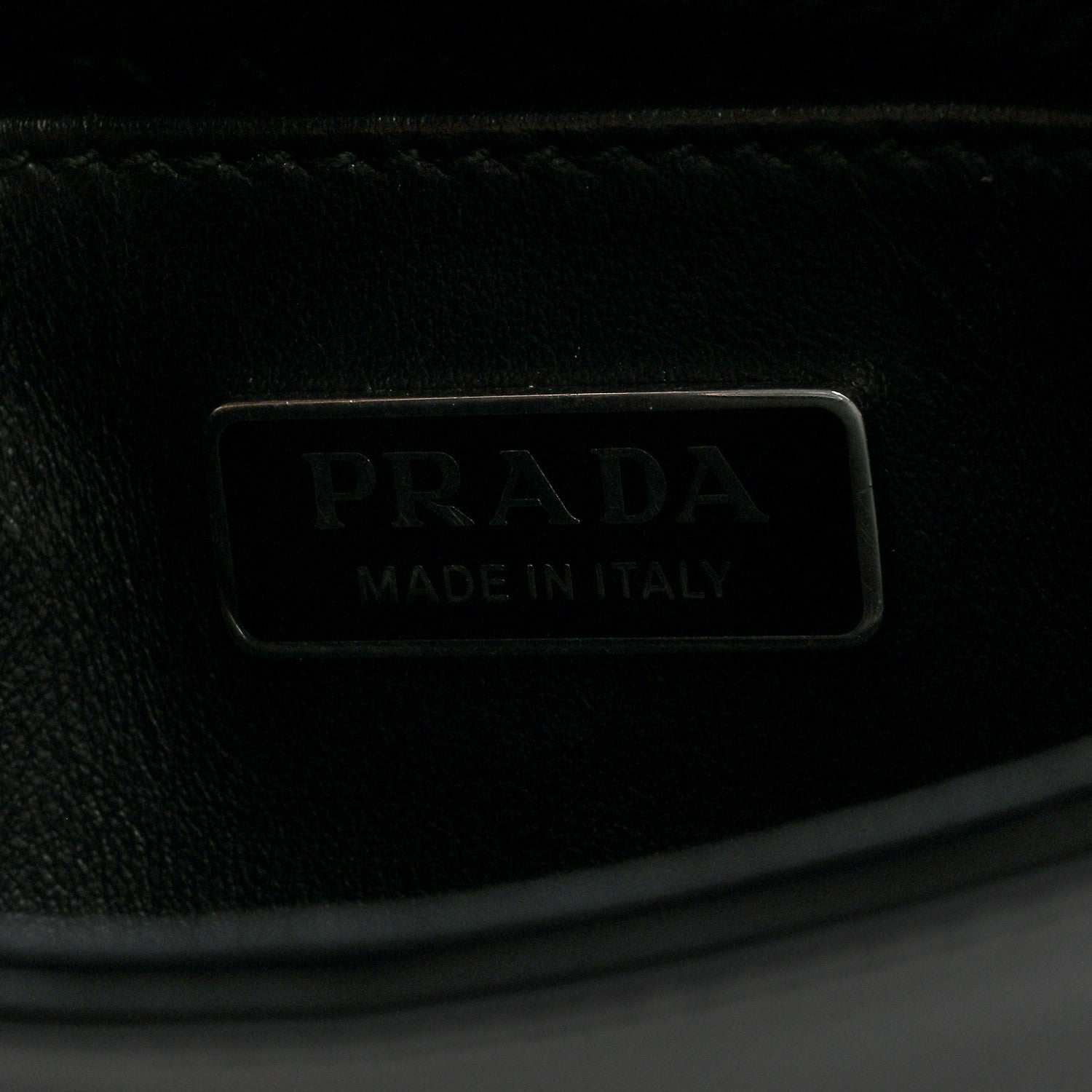 Prada Spazzolato Cleo Shoulder Bag Black 6 of 9