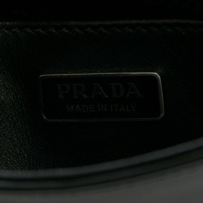 Prada Spazzolato Cleo Shoulder Bag Black 6 of 9