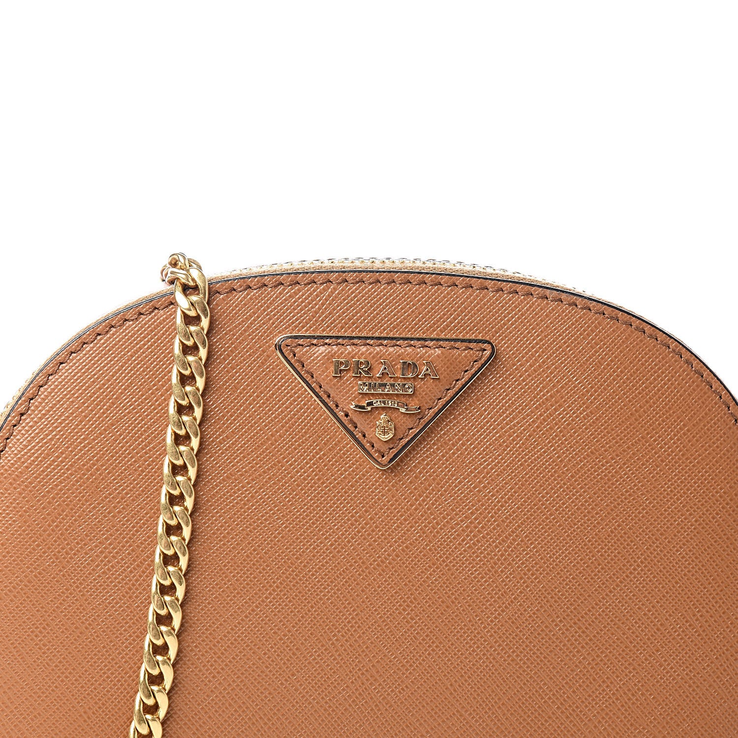 Prada Saffiano Lux Odette Belt Bag Caramel 9 of 9