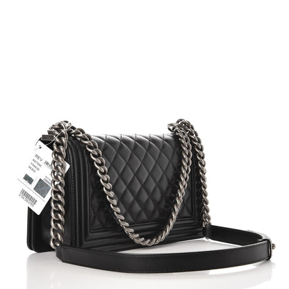 Chanel Lambskin Quilted Medium Boy Flap Black 3 of 8