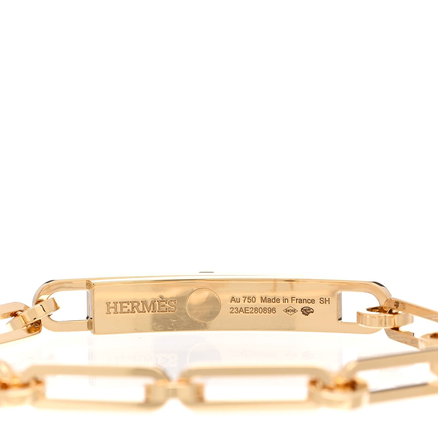 18K Yellow Gold Diamond Pave PM Kelly Chaine Bracelet SH