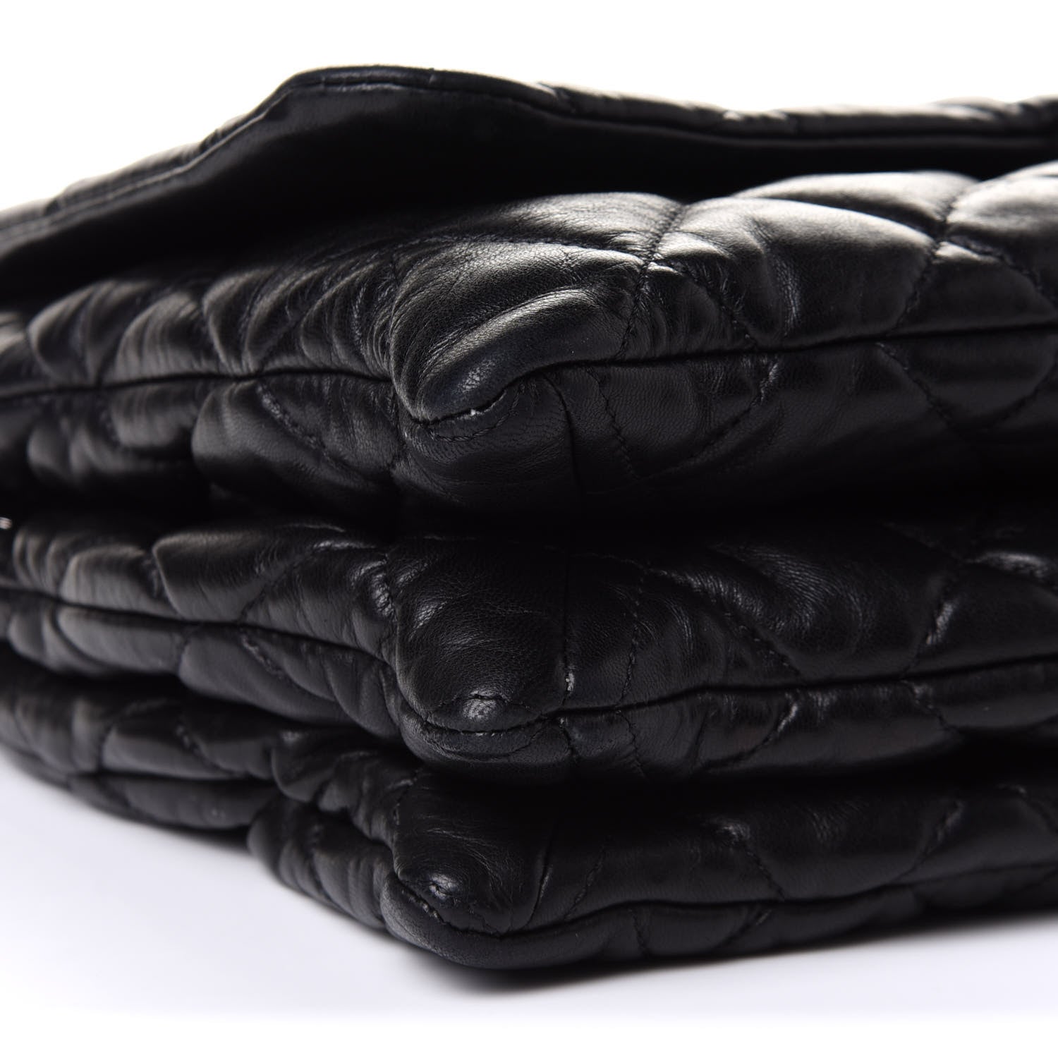 Chanel Lambskin Quilted Maxi Chanel 3 Flap Black 8 of 9