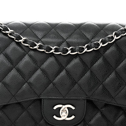 Chanel Caviar Quilted Jumbo Double Flap Black 8 of 12