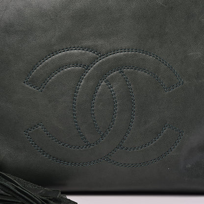 Chanel Lambskin CC Tassel Shoulder Bag Dark Green 12 of 12