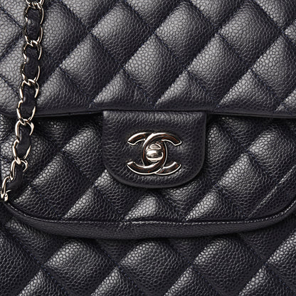 Chanel Caviar Quilted Flap Tote Marine 9 of 10