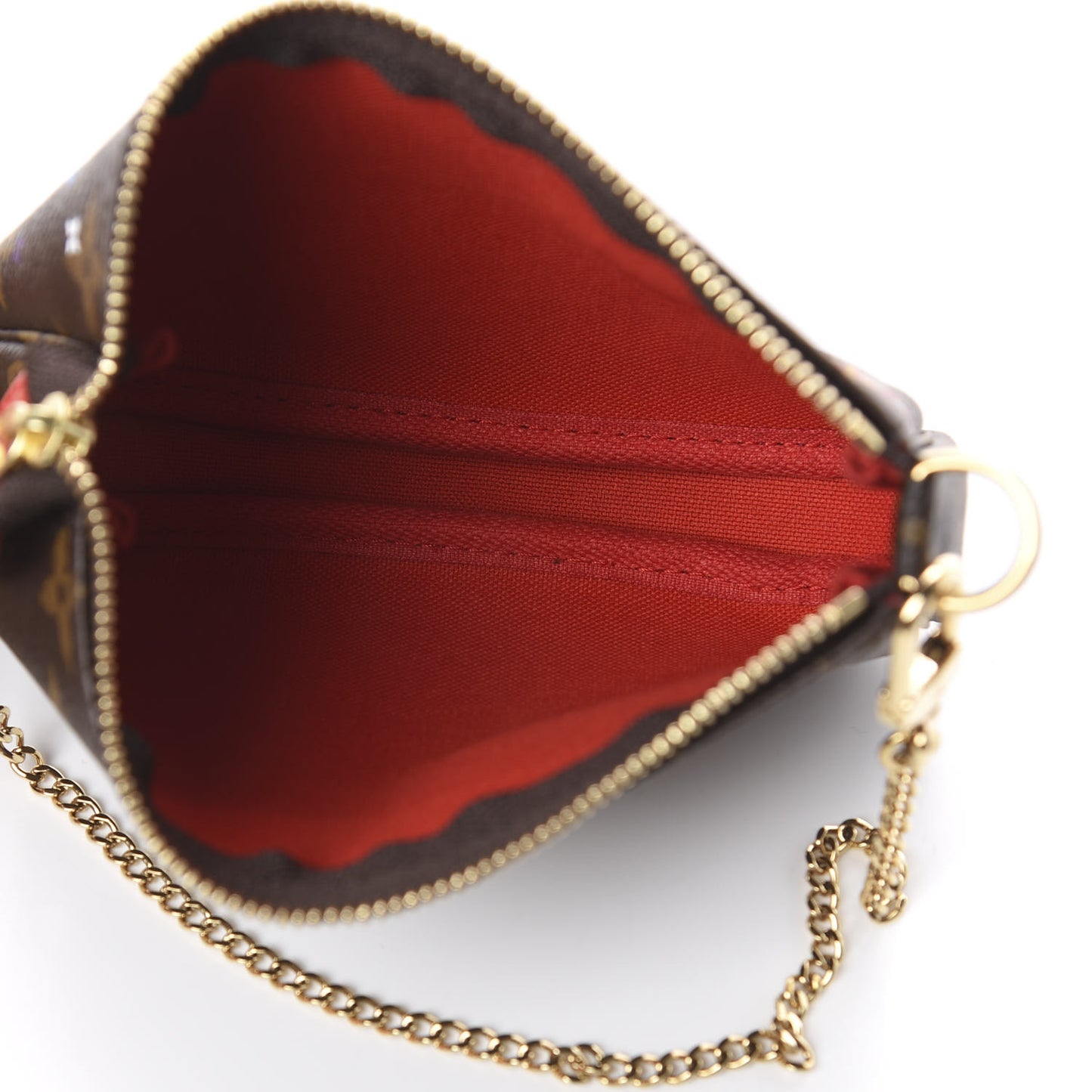 Monogram 2020 Christmas Animation Bumper Cars Mini Pochette Accessories Coquelicot