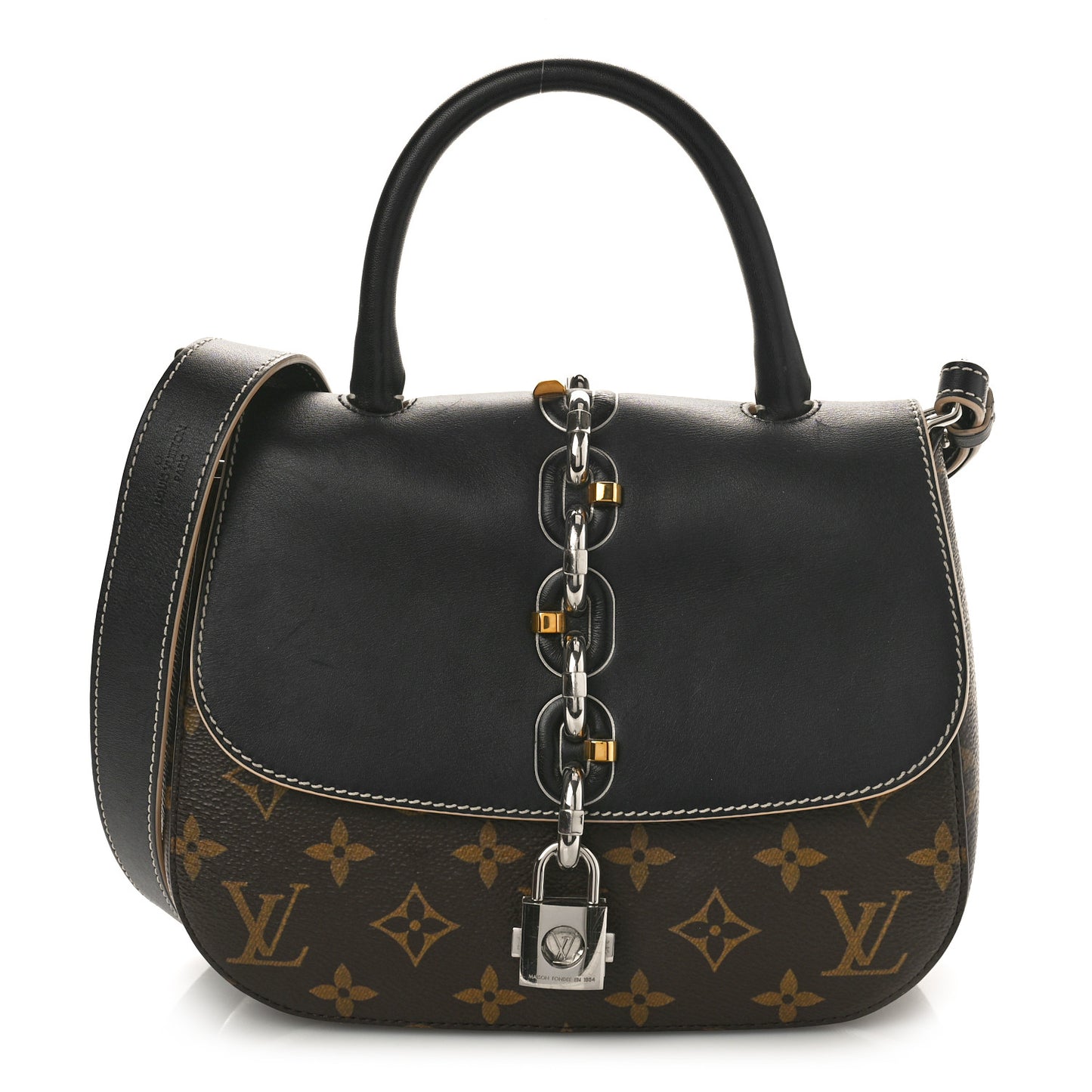 Calfskin Monogram Chain It Bag PM Black