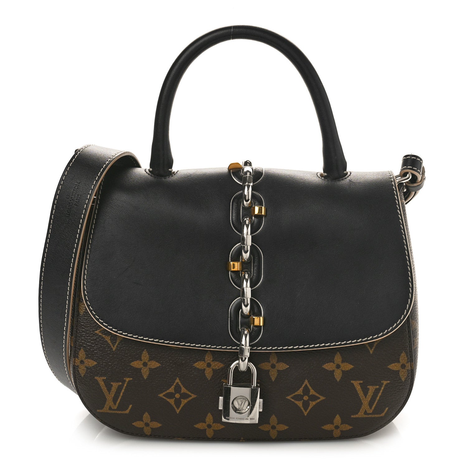 Louis Vuitton Calfskin Monogram Chain It Bag PM Black 1 of 8