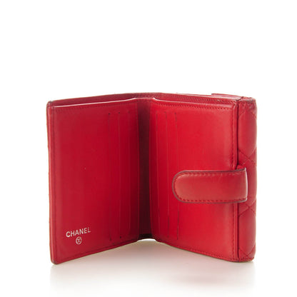 Chanel Lambskin Quilted French Flap Wallet Red 5 of 8